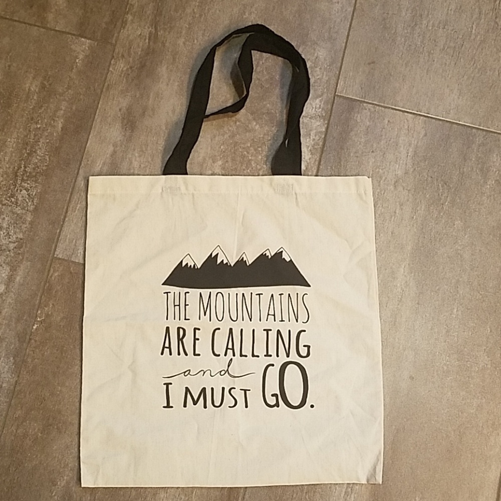 Mountains are Calling Canvas Tote